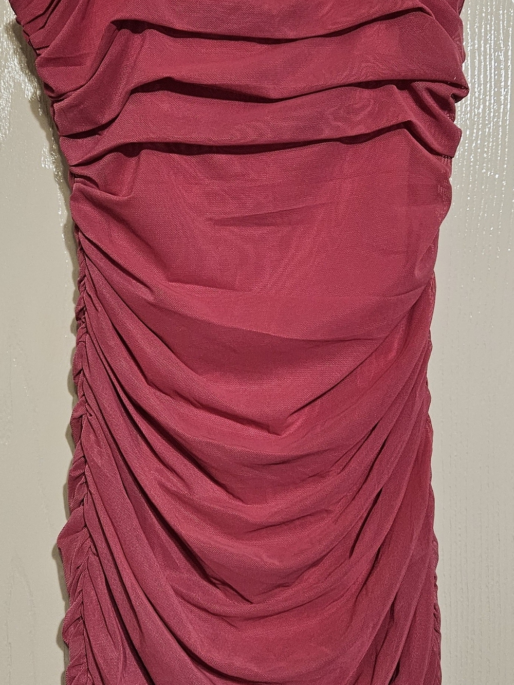Princess Polly Ruched Mini Dress in Berry Pink